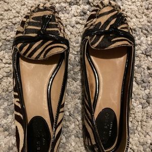 Kate Spade animal print slip on shoes